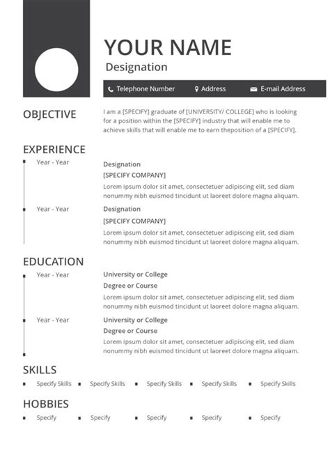 10+ Best Resume Formats - DOC, PDF, PSD | Job resume format, Best ...