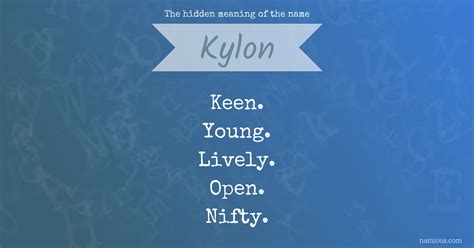 The hidden meaning of the name Kylon | Namious