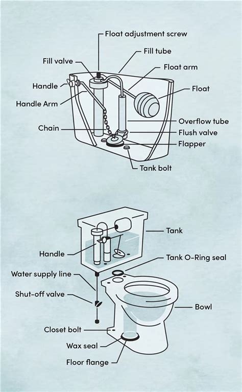 Toilet Flush Valve Parts Diagram