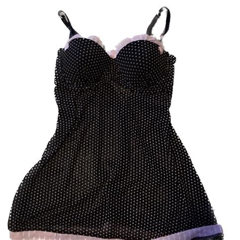 Pink And Black Lingerie Top Never Worn Depop