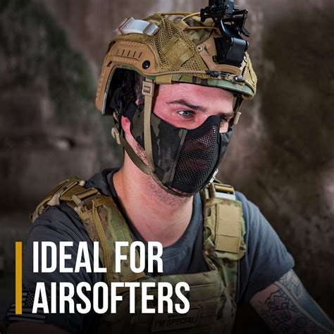 OneTigris 6 Foldable Half Face Mesh Mask Military Style Comfortable