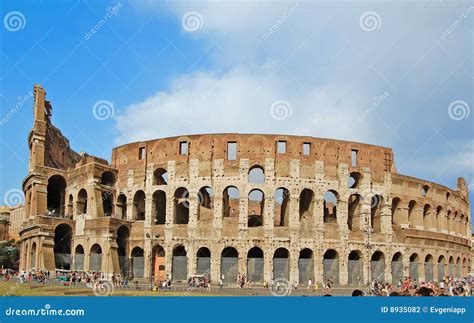 Colosseum Beroemd Oud Amfitheater In Rome Stock Foto Image Of