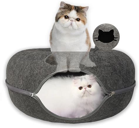 Amazon Donut Cat Tunnel Bed Peekaboo Cat Cave For Large Cats Up