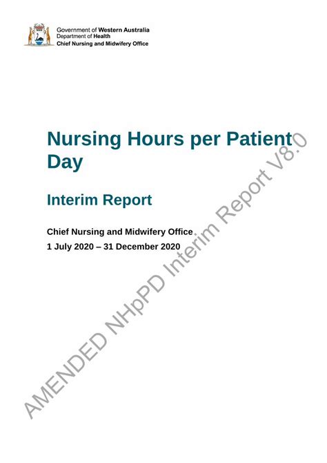 Pdf Nursing Hours Per Patient Day Ww Health Wa Gov Au Dokumen Tips