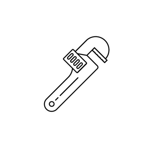 Premium Vector Pipe Wrench Icon