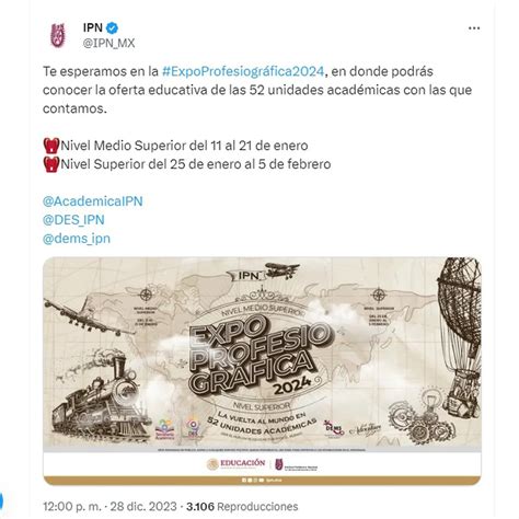 Expo Profesiográfica 2024 Ipn Cuándo Inicia Y Qué Carreras Puedes