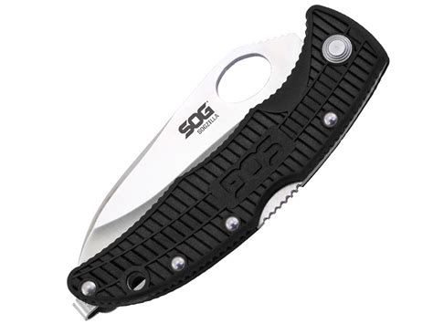 Sog Sogzilla Small Folding Knife 38 Inch Partially Serrated Clip