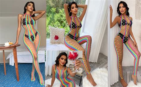 V TiNG Lingerie Sexy Woman Fishnet Body Stockings Mesh Bodysuit Fishnet Trendy Suspenders Dress