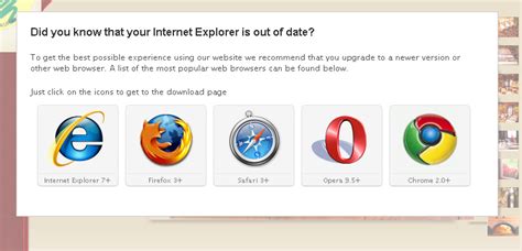 web applications - What should we tell our unsupported IE6 users ...