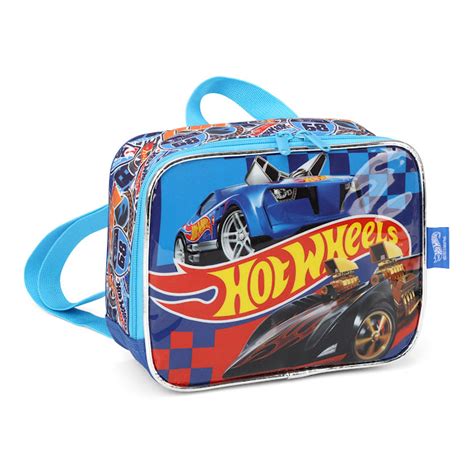 Mochila Escolar Rodinha Lancheira Estojo Hot Wheels Luxcel Lika Bijuterias