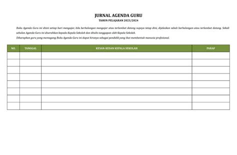 Jurnal Mengajar Guru Ipa Kelas 7 2023 Jurnal Agenda Guru Tahun Pelajaran 2023 Buku Agenda