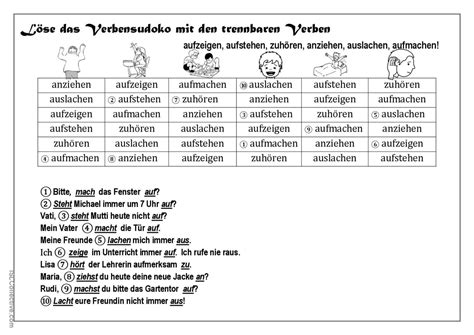 Trennbare Verben Allgemeine Deutsch Daf Arbeitsbl Tter Pdf Doc