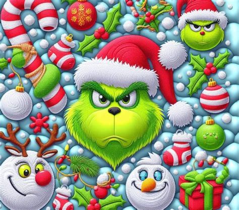 Pin On Grinch Scrapbook Paper In Christmas Wallpaper Iphone Cute