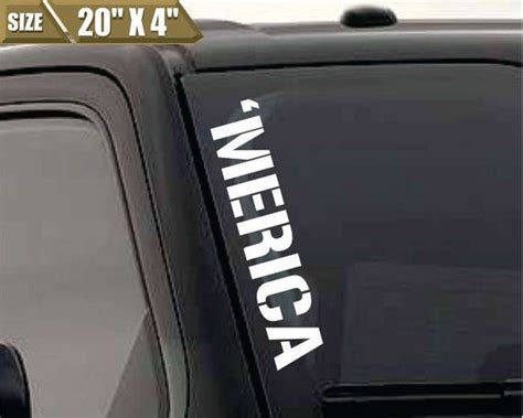 Merica Windshield Sticker Banner Vinyl Decal America Banner Etsy