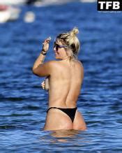 Wanda Nara Sexy Seen Flashing Her Nude Boobs On The Beach In Ibiza Aznude