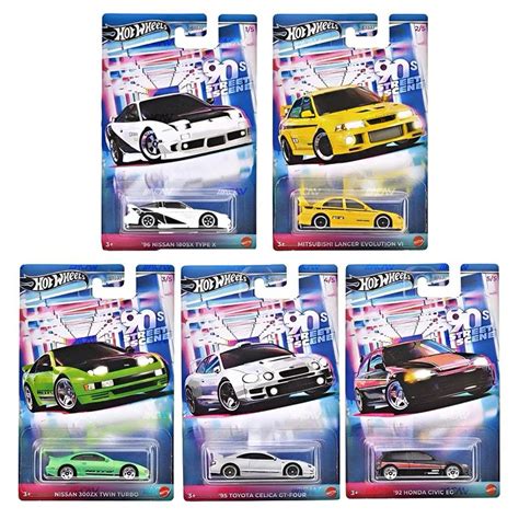 HOT WHEELS Auto Motive 90s Street Scene Nissan 180SX Mitsubishi Evo VI Nissan 300ZXToyota