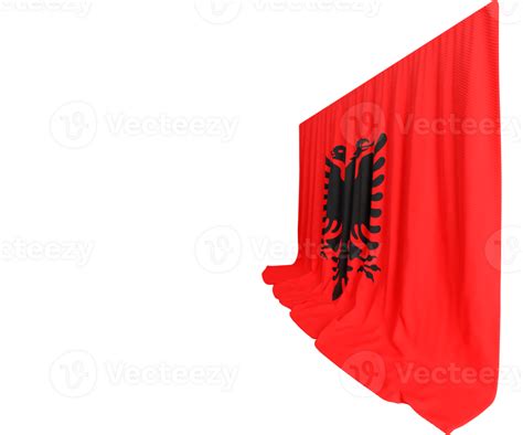 Albanian Flag Curtain In 3d Rendering Weaving Albanian Heritage 28050548 Png