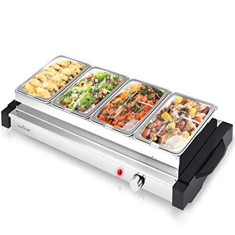 Buy Chef Electric Hot Plate Food Warmer Plate Buffet Server Chafing Dish Set Portable