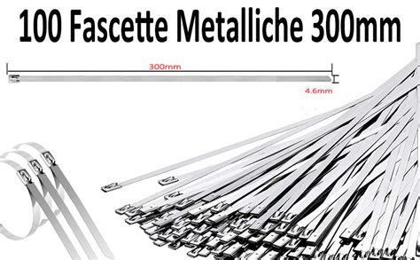 Deecam Fascette Metalliche Pezzi Mm Mm Fascette In Acciaio