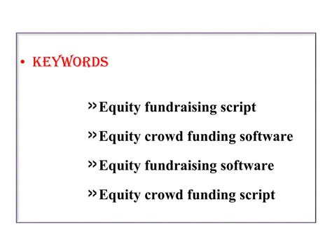PPT - Equity crowdfunding script - Equity fundraising script PowerPoint