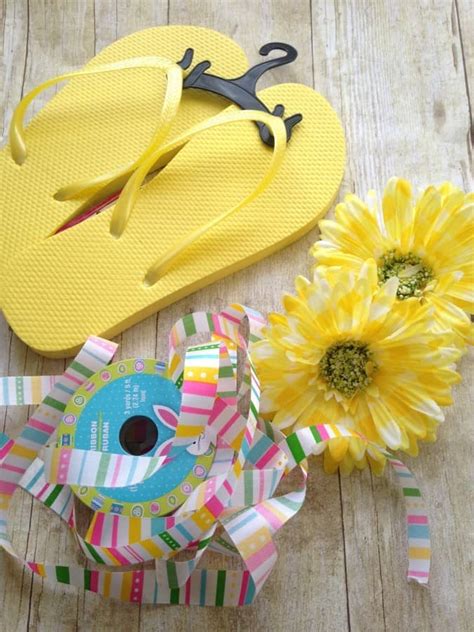 Dollar Store DIY Flower Flip Flops This Mama Loves