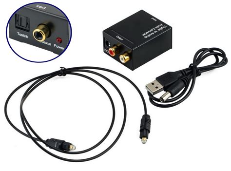 Convertisseur Audio Optique SPDIF RCA digital à 2 RCA analogique