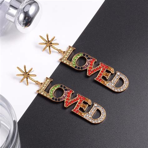 Buy 1pair Bts Bangtan Boys V The Same Style Rhinestones Eardrop Fashion Vintage Earrings At