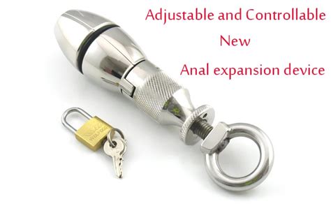 Adjustable Anal Plug Stainless Steel Butt Plug Lock Anal Dilator Sex Toys Metal Male Chastity