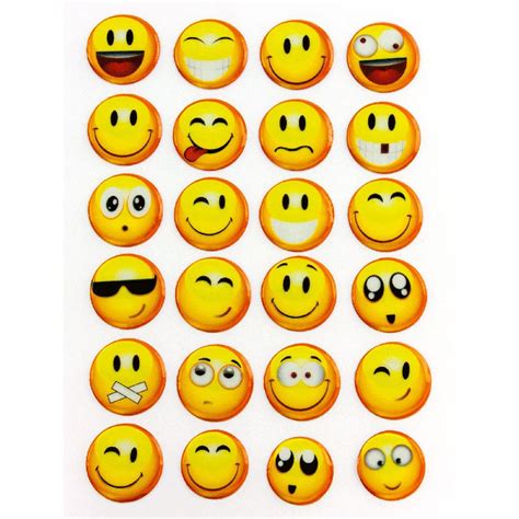3d Smiley Smilies Sticker Aufkleber Set Emoji Deko Basteln In