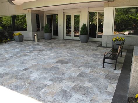 Premium Select Tumbled 16x24 Silver Travertine Pavers