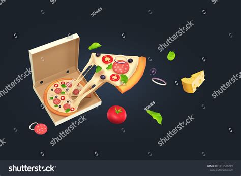 6 Pull Cheese Pizza 3d Images, Stock Photos & Vectors | Shutterstock