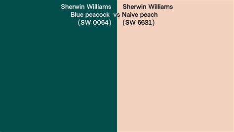 Sherwin Williams Blue Peacock Vs Naive Peach Side By Side Comparison