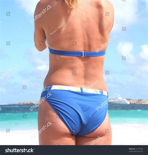 Sexy Female Wearing Blue Bikini Stock Photo Shutterstock