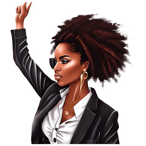 Beautiful Black Business Woman Clipart · Creative Fabrica