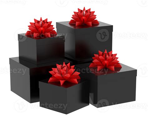 Christmas T Boxes Isolated On Background 3d Rendering