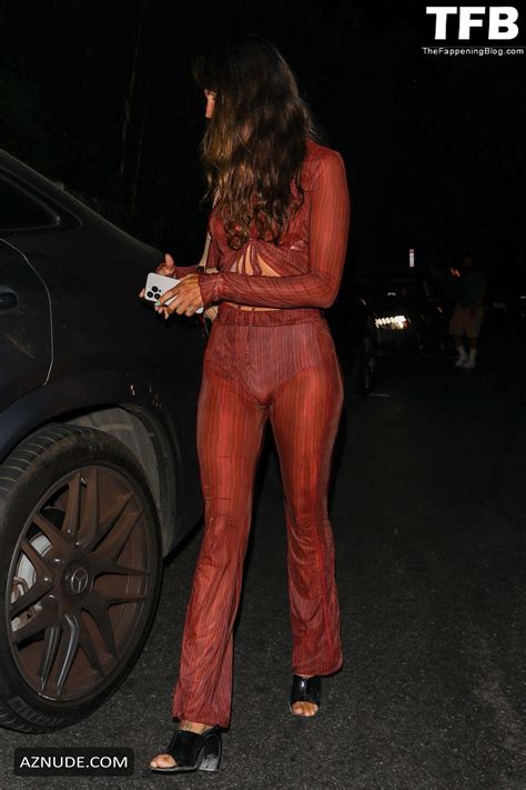 Eiza Gonzalez Sexy Seen Flaunting Her Stunning Figure Wearing A Red Hot Bodysuit At San Vicente