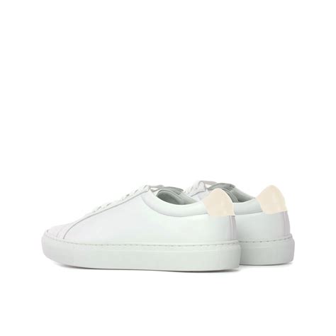White Sneaker Nude Heel Tab Hartter Manly