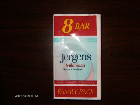 JERGENS MILD SOAP - FAMILY PACK - 8 BARS