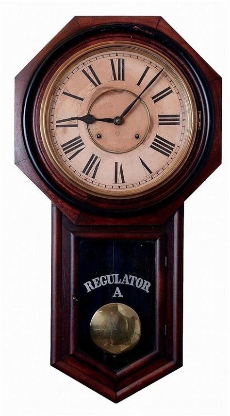 Old Clocks Antique Wall Clock Ansonia Clock Spring Drive Clock