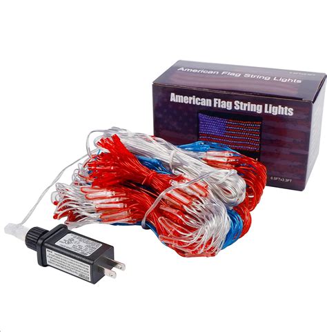 Waterglide American Flag Lights With Super Bright Led Outdoor Lighted