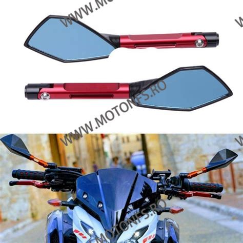 Oglinzi Buc Universal Cnc Negru Rosu Pentru Motocicleta Naked