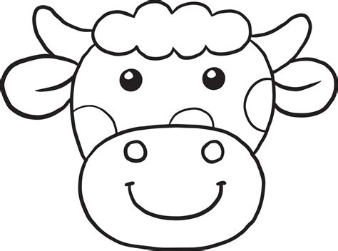 Cow Animal Cartoon Doodle Kawaii Anime Coloring Page Cute Illustration