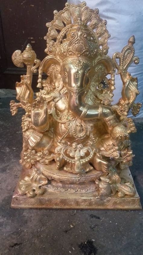 Golden Brass Ganesh Statue Home At Rs 1000 In New Delhi Id 23963211873