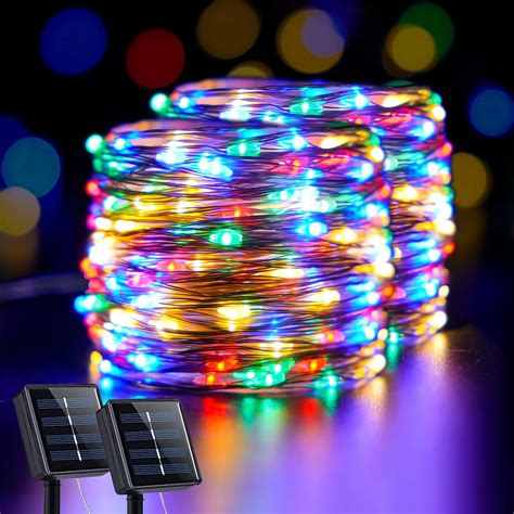 Jmexsuss Pack Solar Christmas Lights Total Led Solar Christmas