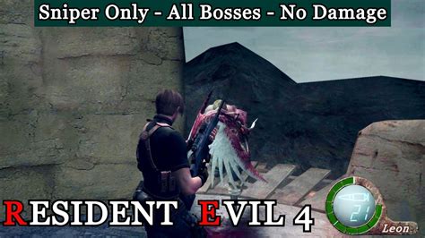 Resident Evil Sniper Rifle Vs All Bosses No Damage Professional