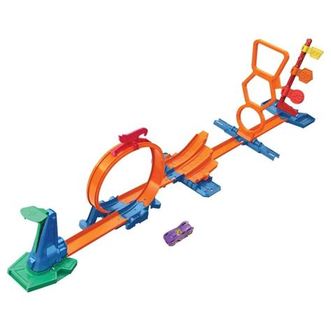 Amazon Hot Wheels Toy Car Track Set With 1 64 Vehicle STEAM Flight Path Challenge Playset