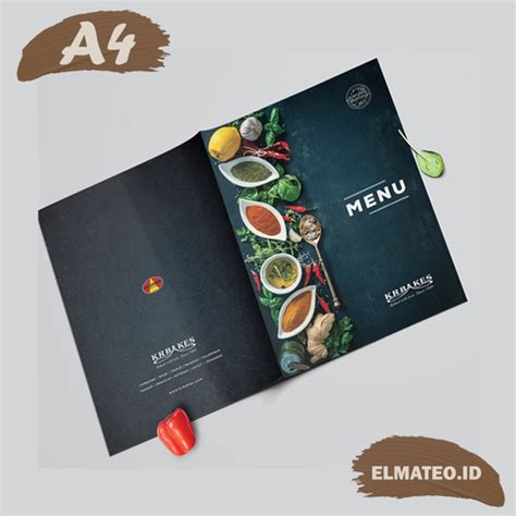 Jual Cetak Buku Menu Makanan Resto Cafe Custom Desain Bisa Satuan