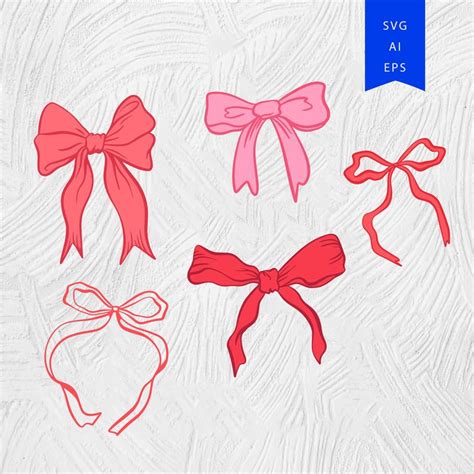 Ribbon Bow Tie Svg Bow Svg File Bow Clipart Bow Svg Bundle Hair