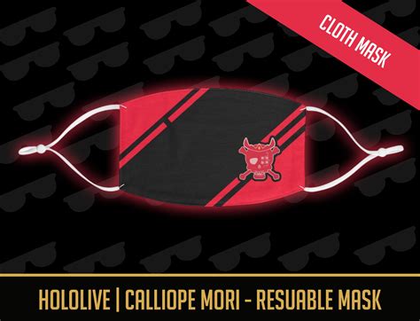 Hololive Calliope Mori Resuable Face Mask | Etsy