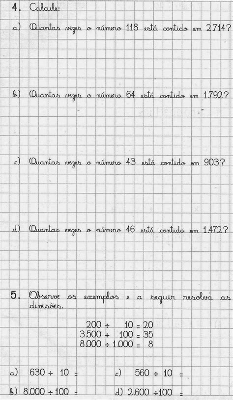 Janelinha De Atividades Atividades Para O 5º Ano OperaÇÕes Com NÚmeros Naturais